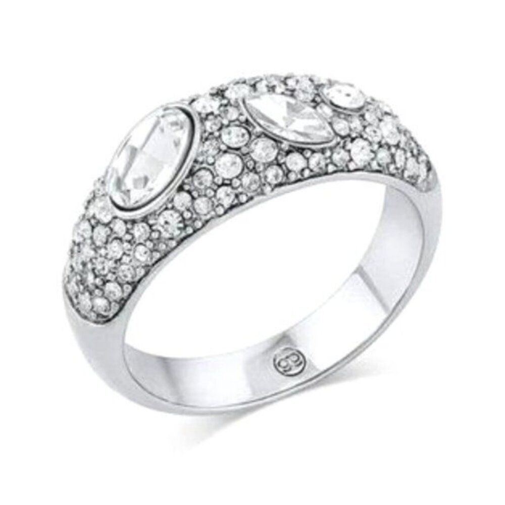 GORJANA Kingston Ring 9  Silver Crystals Bling Vintage Vibe Cocktail Ring
